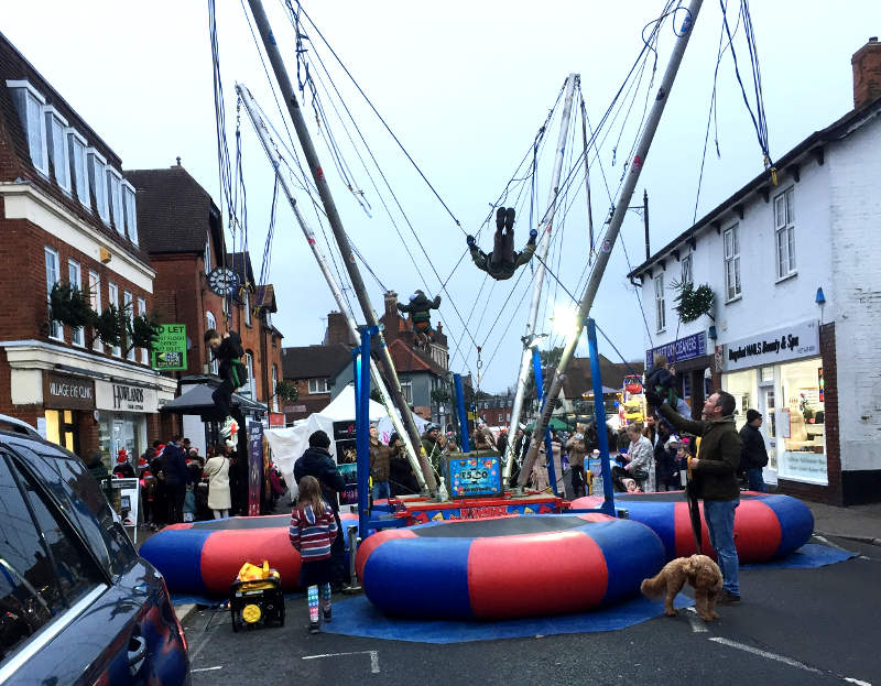 child bouncing in a sprung activity